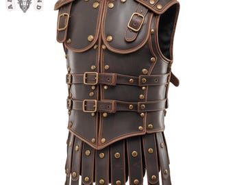 Handmade Leather Gladiator Armor | Roman Spartan LARP Costume