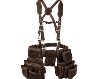 Genuine Leather Heavy Duty Tool Belt: Personalised Handcrafted Carpenter Electrician Tool For Storage, Utility Organizer for Work & Trades