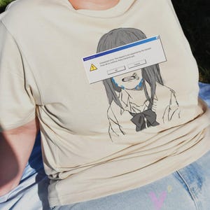 Unerwarteter Fehler Provokativ Shirt, System Fehler Meme Tshirt, Unerwarteter Fehler T-Shirt, Tech Humor T-Shirt, Trauriges Übergroßes Shirt, Charity Tee