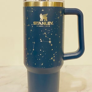 Stanley 40oz tumbler, NEW limited edition Stanley colors, Laser engraved Stanley, Flower tumbler, Sunflower travel mug, Custom Stanley cup