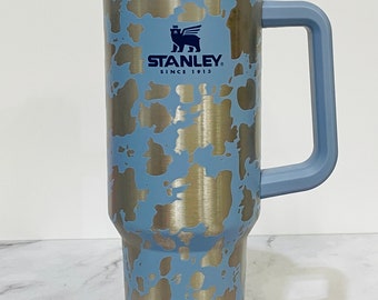 COW Stanley 40oz tumbler, NEW limited edition Stanley colors, Laser engraved Stanley, Flower tumbler, Sunflower, Custom Stanley cup