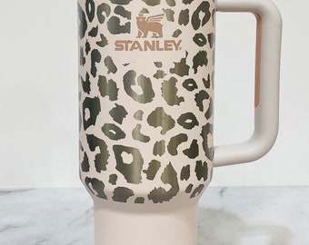 Stanley 40oz tumbler, NEW limited edition Stanley colors, Laser engraved Stanley, Flower tumbler, Sunflower travel mug, Custom Stanley cup