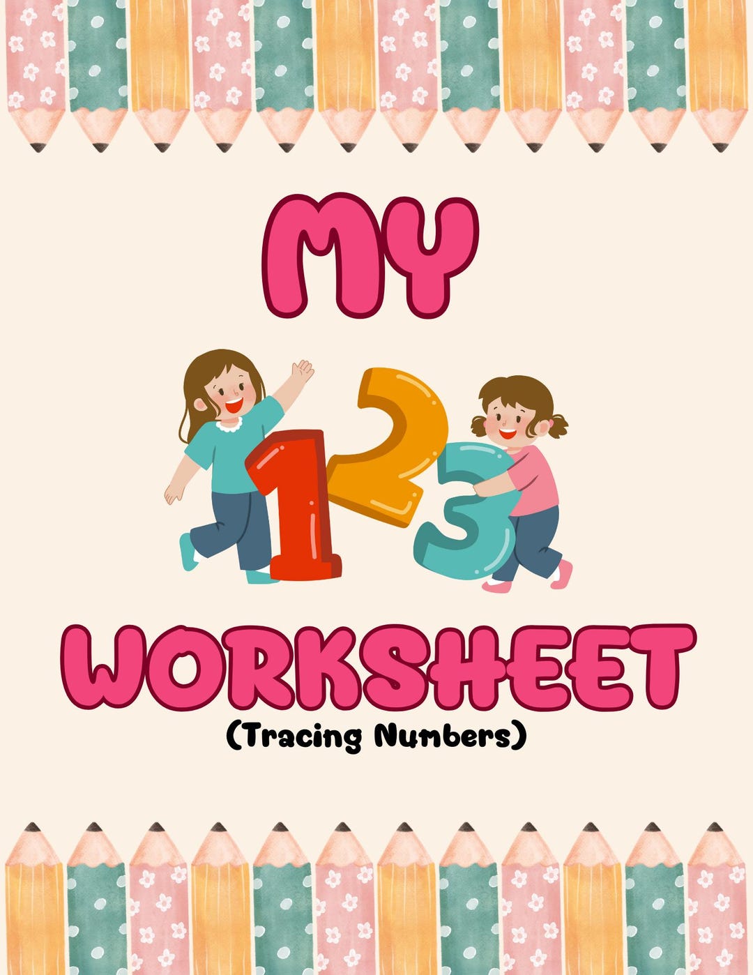 Printable Number Tracing | Coloring N Counting Worksheet | Digital ...