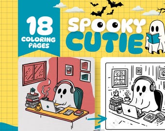 Spooky Cutie Coloring Book:  - Adorable Creepy Ghosts for Halloween Fun, Cozy Hygge Moments & Relaxation