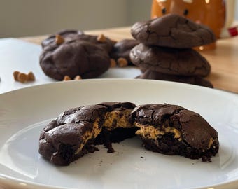 Decadent Caramel-Stuffed Brownie Cookies – Fudgy, Chewy, Homemade, Gourmet Treats