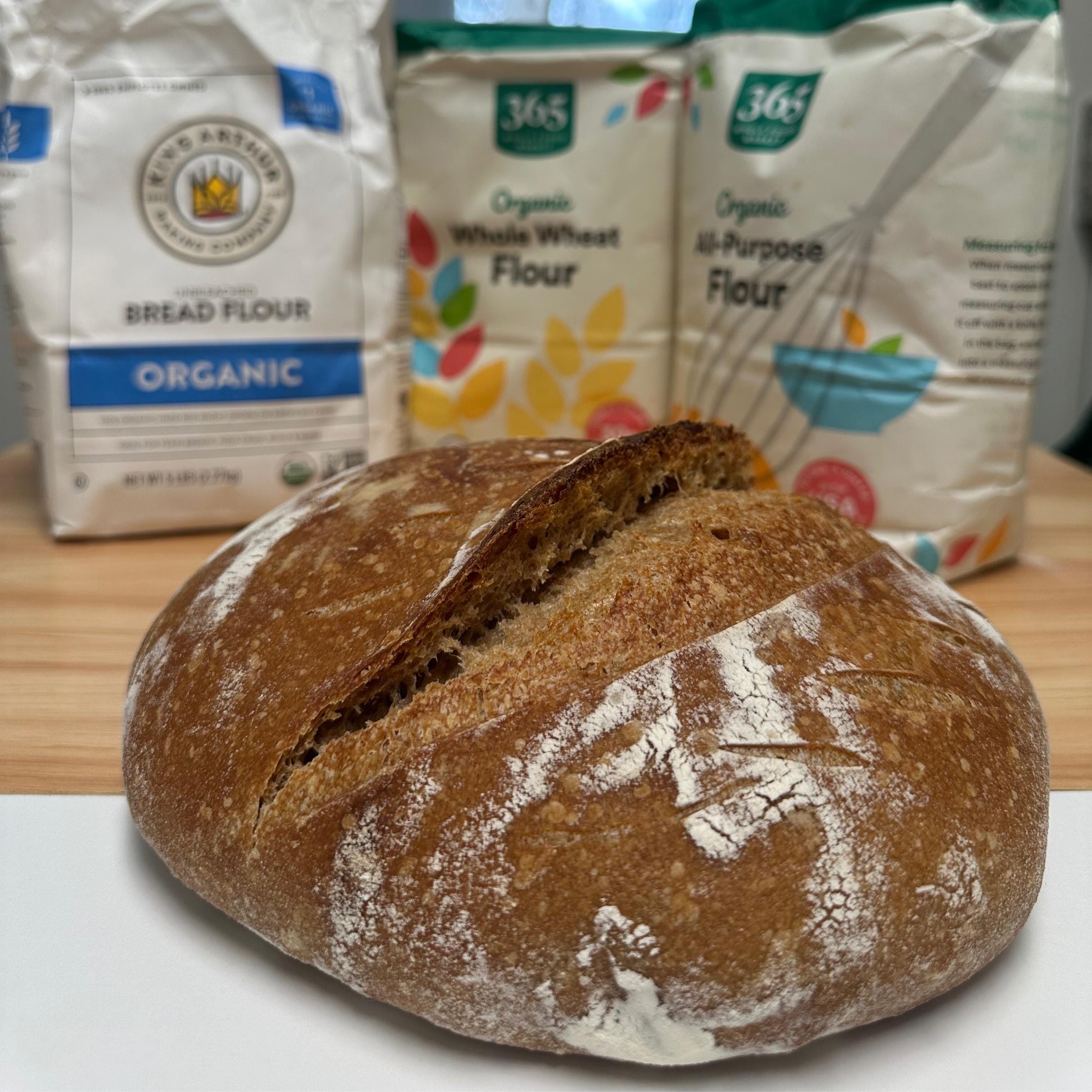 Organic Whole Wheat Sourdough Bread – Naturally Fermented, Homemade, No ...