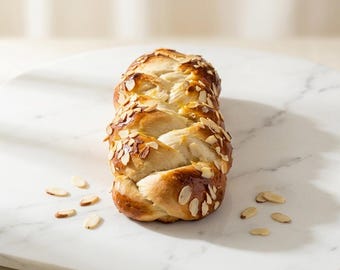 Hand-Braided Easter Brioche Bread with Almonds | Soft Sweet Loaf