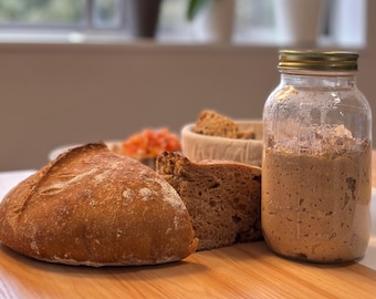 Organic Whole Wheat Sourdough Bread – Naturally Fermented, Homemade, No Additives