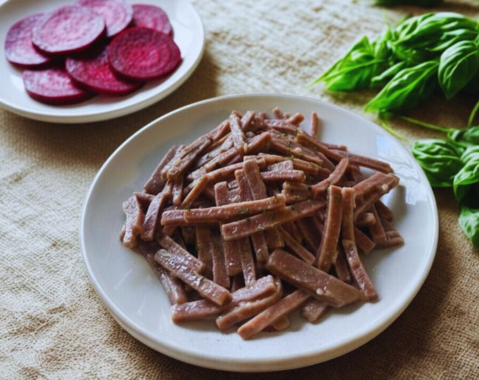 Homemade Beetroot Pasta | Purple Vegetable Noodles, Organic, Vegan-Friendly