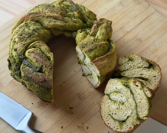 Handmade Savory Pesto & Parmesan Babka – Fluffy, Buttery, and Full of Flavor