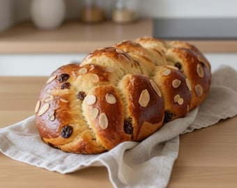 Fresh Raisin Easter Bread – Soft Fluffy Brioche Loaf, Homemade Holiday Sweet Bread