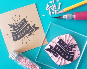 Custom Logo Stamp, Business Logo Rubber Stamp, Stamp of Logo with Words or Images, Small Business Logo, Green Logo Stamp | Salt & Paper