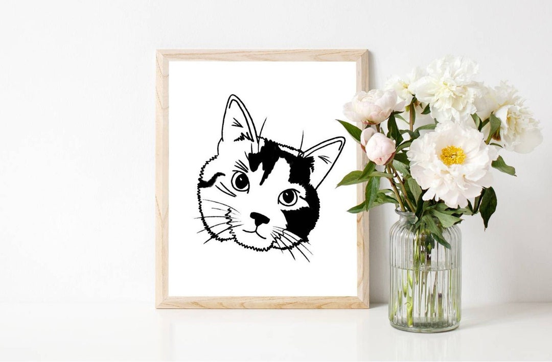 Custom Hand-drawn Pet Portrait: Personalized Cat & Dog Art (digital ...