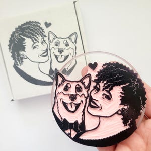 Individuelles Geschenk für Katzen- oder Hundeliebhaber Porträt Stempel, Einzigartiges Geschenk für Mama, individuelles Geschenk für Papa, Stempel Haustier und Eltern | Salz & Papier