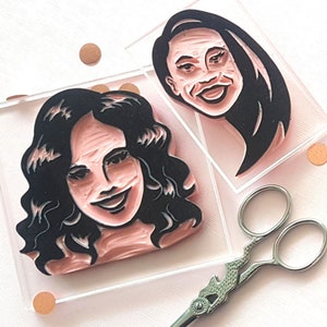 Tampon facial personnalisé, parfait pour les anniversaires de mariage des enseignants, personnalisé et personnalisé à votre image, tampon en caoutchouc | Sel et papier