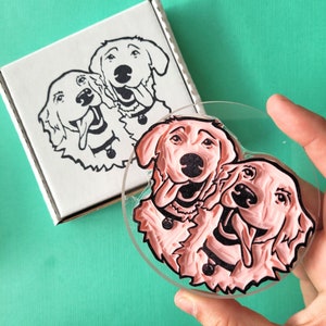 Zwei oder mehr Haustiere Stempel Geschenk für Besitzer, Personalisierter Haustier Gesichtsstempel Einzigartiges Geschenk Einzigartiges Geschenk für Tierliebhaber und Besitzer | Salz & Papier