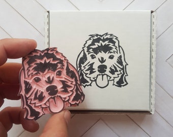 Personalized Pet Gift Rubber Stamp of Cat or Dog, Unique Birthday Gift for Pet Lover or Friend, Mother's Day Fathers Day Idea | Salt & Paper