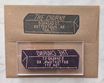 Butter Stick Return Address Rubber Stamp: Cook or Chef Gift