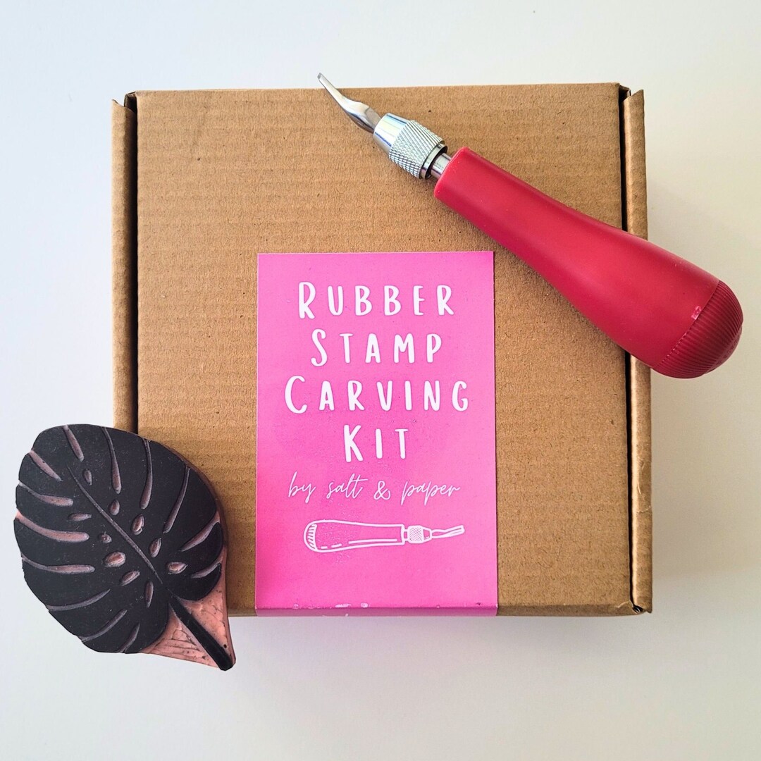 DIY Rubber Stamp Carving Kit Ships June 2022 Learn Rubber Stamps Kit, Gift Teenagers Gift for