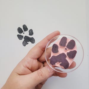 Tampon empreinte de patte, patte de chien, patte de chat, souvenir, tampon signature, tampon en caoutchouc personnalisé, cadeau pour maman, pour amoureux des animaux, pour lui, animaux de compagnie | Sel et papier