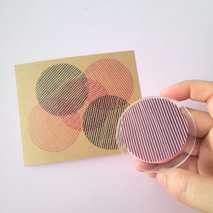 Tampon en caoutchouc à rayures circulaires, Tampon pour agenda avec cercles, Tampon rond pour impression au bloc, Cercle à motif Scrapbooking | Sel et papier