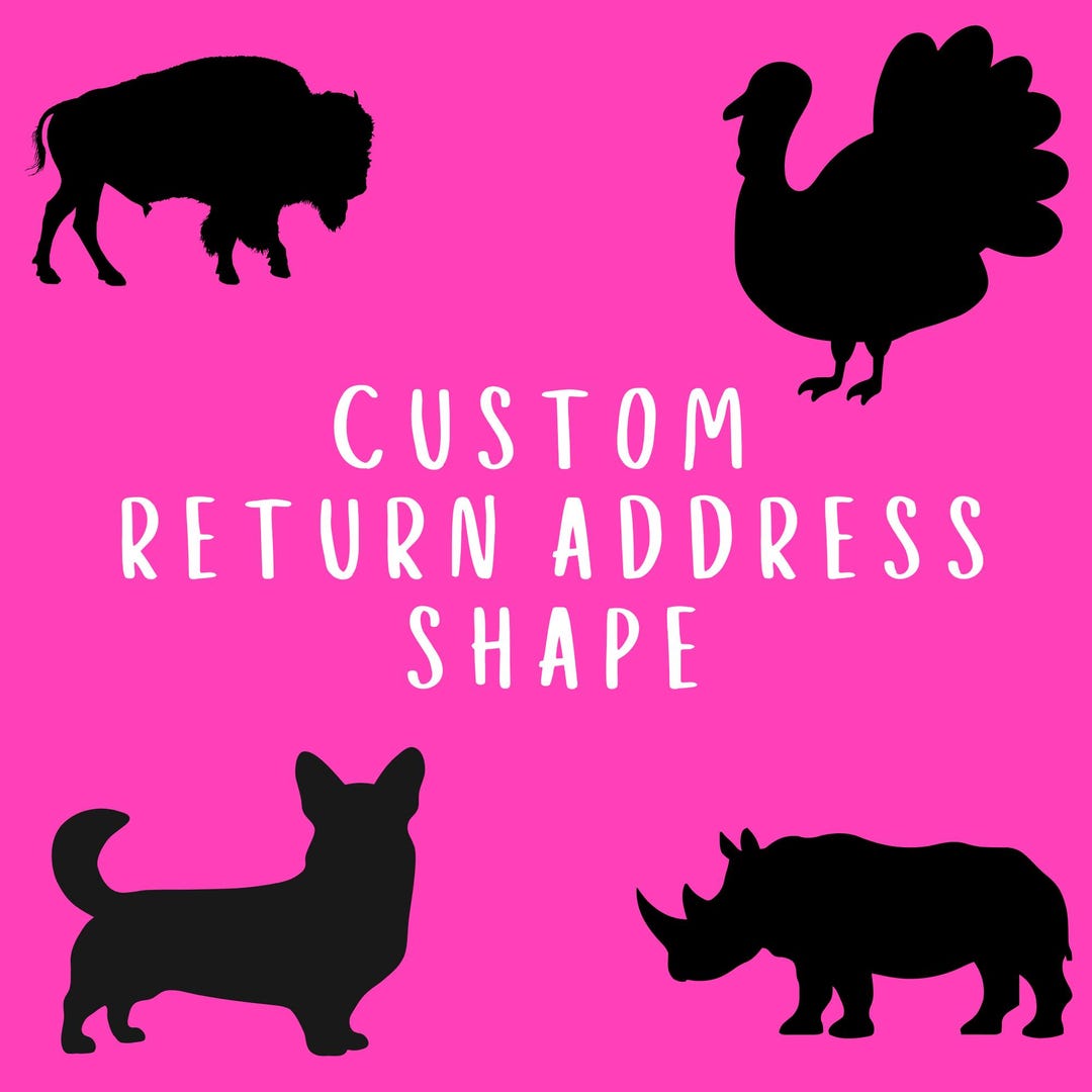 Shape Address Custom Shape Return Address Stamp: Personalized House Gift - Etsy