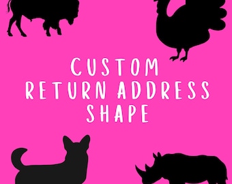 Custom Shape Return Address Stamp: Personalized House Gift