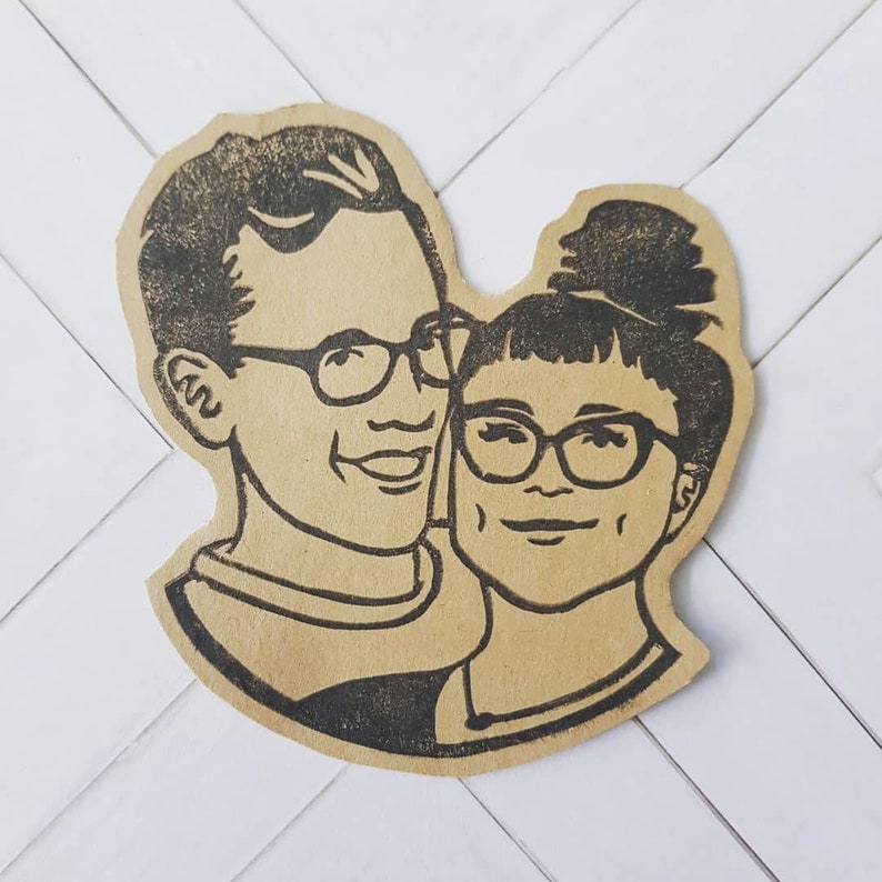 wedding stationary engagement gift Couples Rubber stamp custom face stamp thank you stamp Custom Wedding Portrait Stamp wedding gift