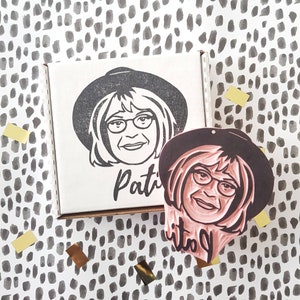 Cadeau voor moeder Gepersonaliseerde portretstempel, je gezicht op een rubberen stempel als verjaardagscadeau Moederdag thuiskantoorbehoeften | Zout en papier