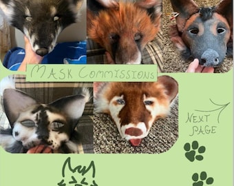 HQ Therian Mask Commissions! 50-120 USD! Any Creature!