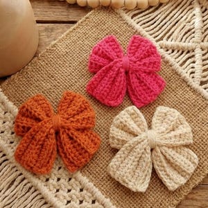 Crochet Ribbon Bow Pattern Easy beginner PDF Tutorial crochet instant download