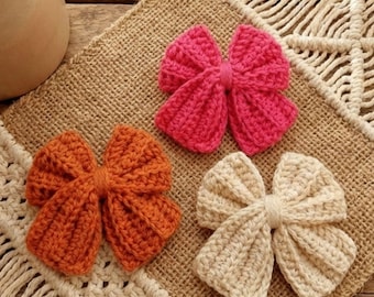 Crochet Ribbon Bow Pattern Easy beginner PDF Tutorial crochet instant download