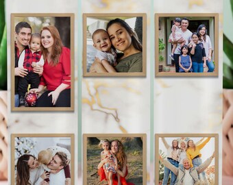 Family Photo Tumbler Template Png Sublimation Photo Collage 20oz Skinny Tumbler wrap Digital marble Family Tumbler Designs wrap Png instant