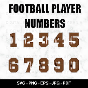 Jersey sport Numbers Svg Bundle Jersey Number Templates Varsity College Font DIY Customize  Numbers Cut File Cricut Silhouette Cutting Files