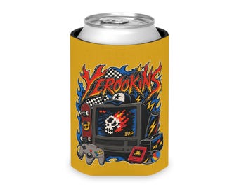 Enfriador de latas para gamers Y2K / Funda para bebidas estilo arcade retro / Soporte para latas de videojuegos de los 90 / Regalo de videojuegos de Yerookins