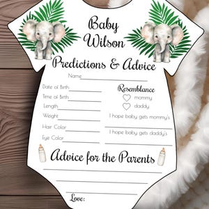 Cartes de prédictions et de conseils pour les bébés éléphants