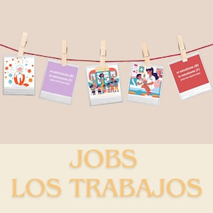 50 Spanish Jobs Flashcards | Montessori Printable Learning Cards for Kids & Beginners