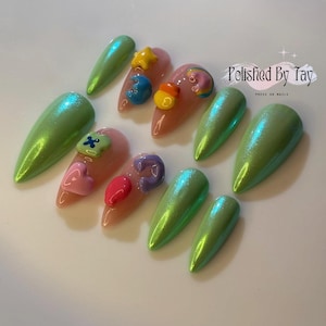 Lucky Charms 3D Press-On Nails – Custom Handmade Set | Polished By Tay