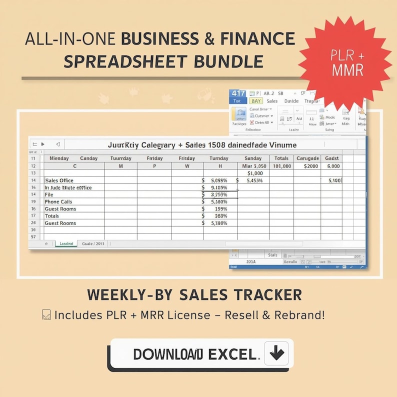 Google Sheets Templates PLR MRR Excel Spreadsheet Bundle | Editable ...