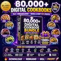 80,000+ Recipe Cookbook Bundle | 200+ Digital Cookbooks | PLR MRR Rights Included | Recipe Ebooks | Resell for Profit