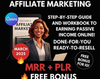 Affiliate Marketing Ebook Guide Master Resell Rights PLR MRR Make Money Online Digital Product Business Guide Passive Income Workbook