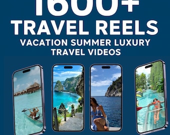 1600+ Luxury Travel Video Reels: PLR MRR Social Media Content (Digital Download)