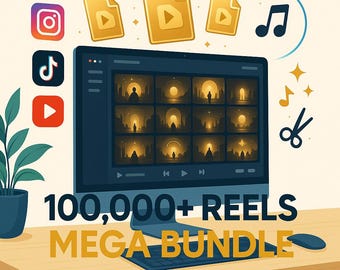 Pacote Mega com mais de 100 mil vídeos virais: PLR e MRR, Luxo, IA, Jogos