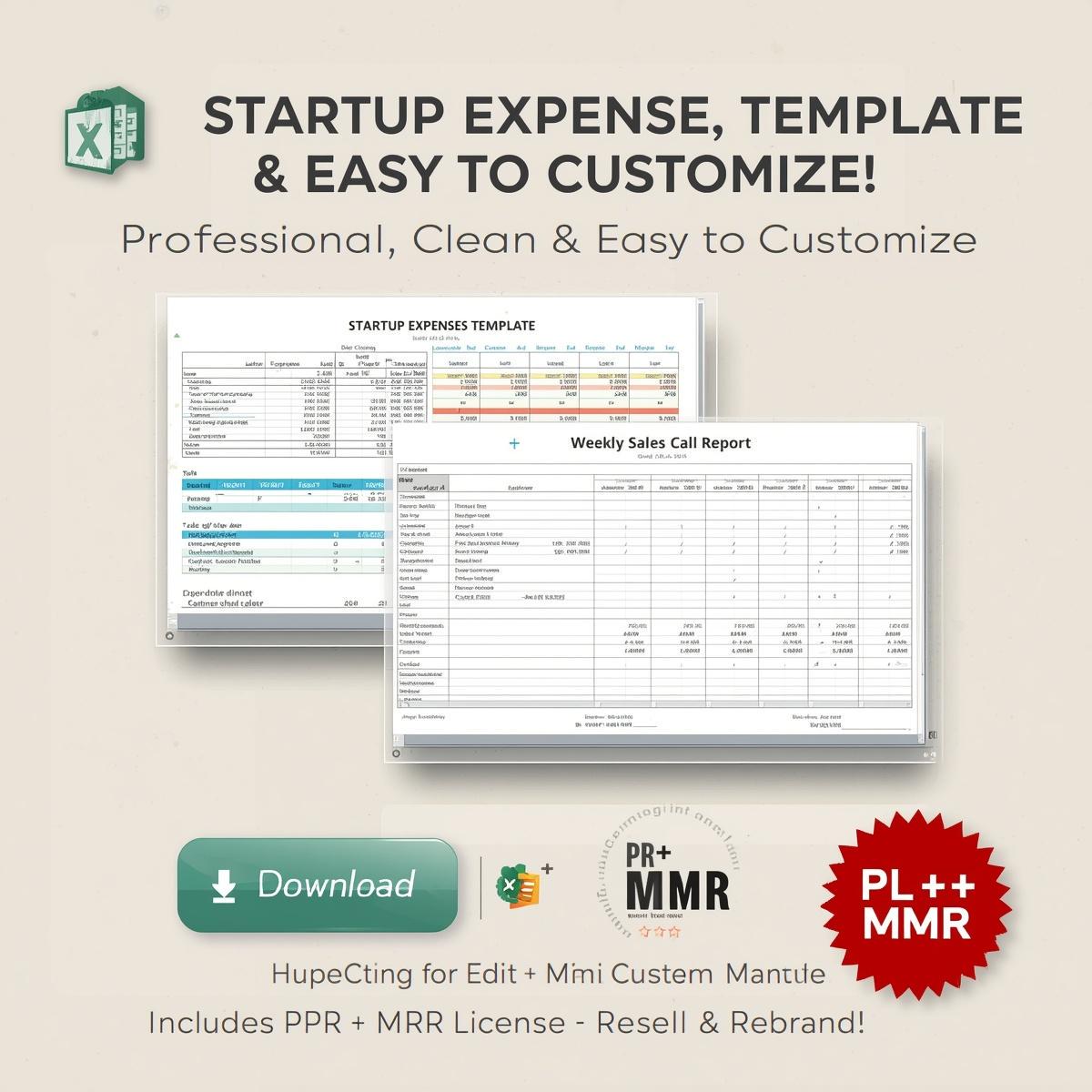 Google Sheets Templates PLR MRR Excel Spreadsheet Bundle | Editable ...