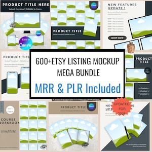 Etsy-mockupsjablonen | 600+ digitale Canva-productmodellen, PLR en MRR (digitale download)