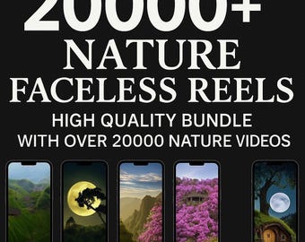 Bundel met 20000+ natuurhaspels | Anonieme virale video's voor TikTok-, Instagram- en YouTube-shorts | Esthetische landschapsclips | PLR MRR