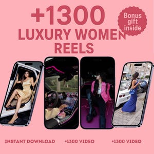 1300+ Rich Luxury Women Reels, Luxe Reels, Rich Luxury Videos, Women Reels, Faceless Videos, Instagram Reels, Digital Marketing, MRR, PLR
