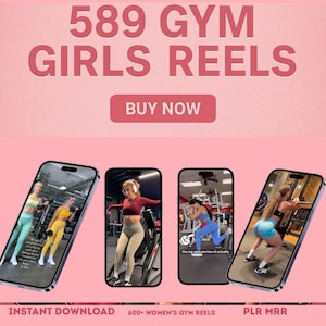 Bundel met 589+ fitnesshaspels | Virale trainingsvideo's voor TikTok Instagram YouTube | PLR MRR Doorverkooprechten digitale inhoud afbeelding 1