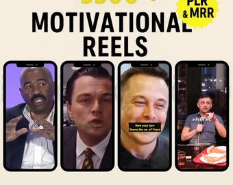 Paquete de más de 3500 vídeos motivacionales: MRR/PLR, contenido para redes sociales (descarga digital)
