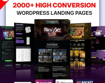 2000+ WordPress Landing Page Vorlagen | Elementor & Divi Bereit | Hoch-Konvertierende Verkäufe, Business Portfolio Seiten